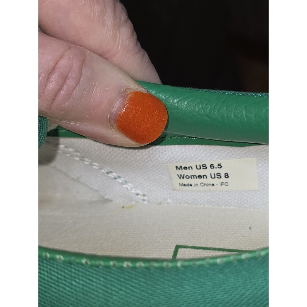 Vans Classic Slip On Polka Dot Lime Green White Womens 8 Mens 6.5 NWOB - Picture 9 of 9
